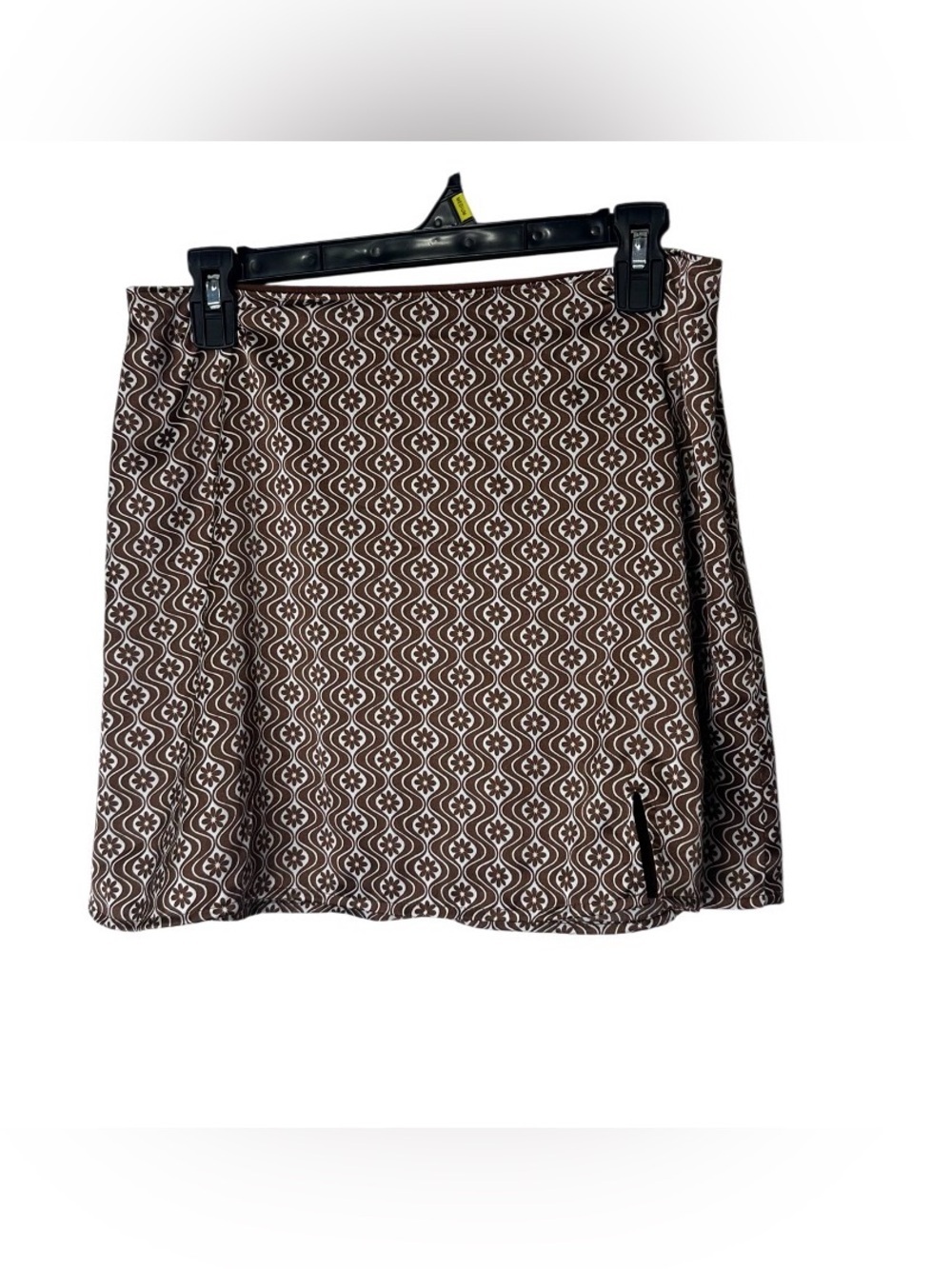 Hollister Brown and White Geometric Mini Skirt